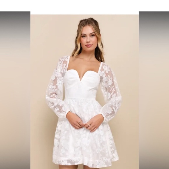 Lulu's Elegant White Dress - Picture 2 of 5